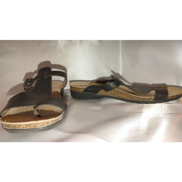 Dansko Brown Leather Slide Sandals main image 1